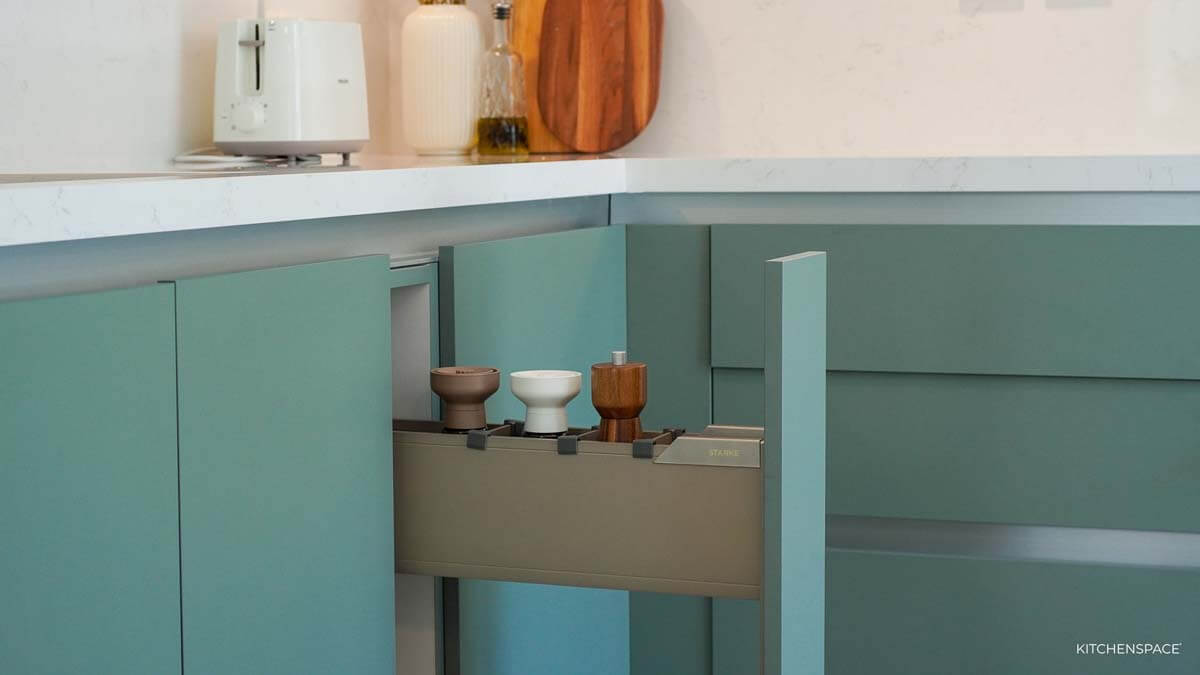 Sage Green with Wood Accent Kitchen 